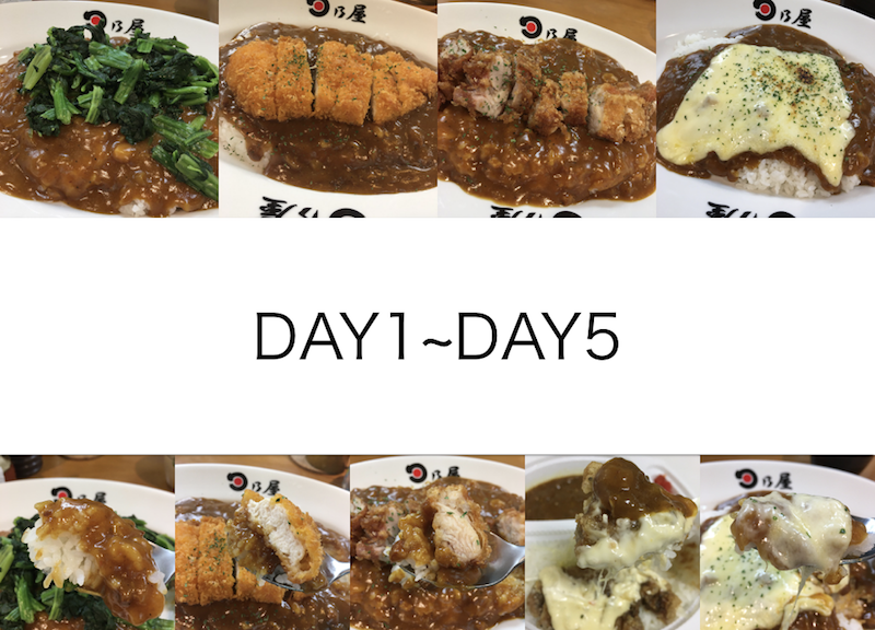 だいたい50日間のカレーチャレンジ!(DAY1~DAY5)